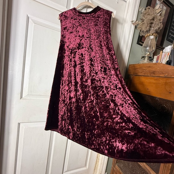 Signature Studio Velvet Midi Dress - Burgundy - Picture 1 of 2